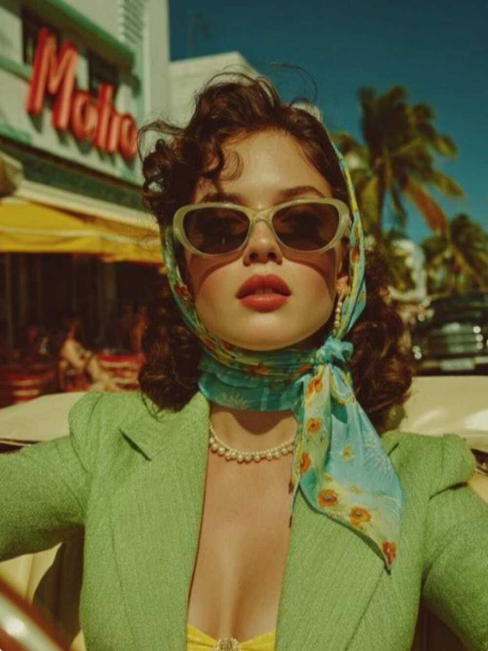 Summery Silk Scarf - Super Chic - Picture 4 of 8